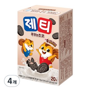 제티 쿠키앤 초코 분말, 17g, 20개입, 4개