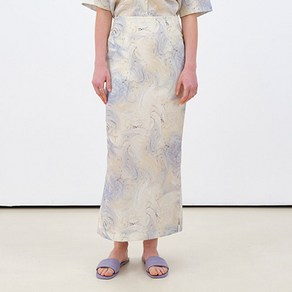 로켓런치 MARBLE PATTERN LONG SKIRT