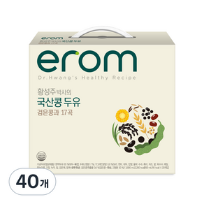 이롬 황성주 박사의 검은콩과 17곡 두유, 190ml, 40개