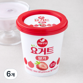 서울우유 요거트 딸기, 380g, 6개