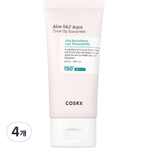 코스알엑스 알로에 54.2 아쿠아 톤업 선스크린 SPF50+ PA++++, 50ml, 4개