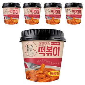 쌍팔년도 컵 떡볶이 매콤맛, 120g, 5개