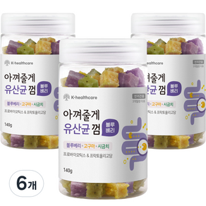 아껴줄게 강아지 유산균껌, 블루베리 혼합, 140g, 6개