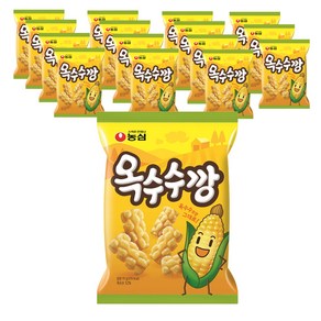 농심 옥수수깡 과자, 70g, 16개