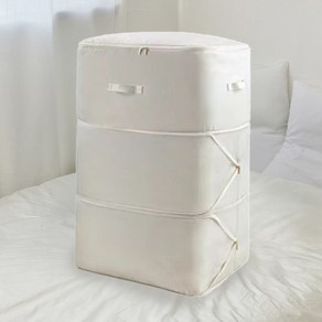 리빙공감 3단 확장 의류 이불 압축 보관 가방 베이지, 1개, 1개입