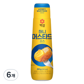 백설 허니머스터드 소스, 250g, 6개