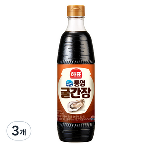 해표 통영 굴간장, 3개, 840ml