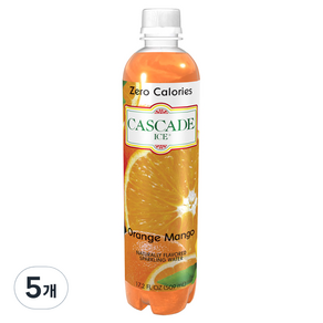 캐스케이드 제로칼로리 스파클링 오렌지 망고에이드, 509ml, 5개