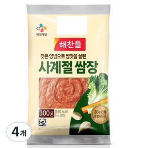 해찬들 사계절쌈장, 300g, 4개