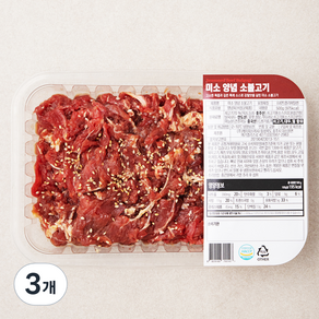 미소 양념 소불고기, 500g, 3개