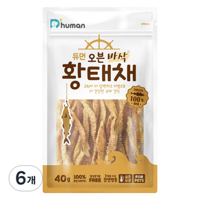 듀먼 강아지 오븐 바삭 황태채 저염 수제간식, 황태, 40g, 6개