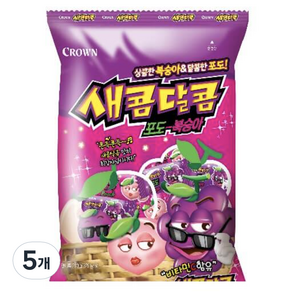 크라운 새콤달콤 포도복숭아, 200g, 5개