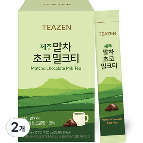 티젠 제주 말차 초코 밀크티, 15g, 20개입, 2개