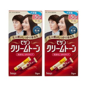 비겐 크림톤 염색제, 5G 진한 밤색, 2개