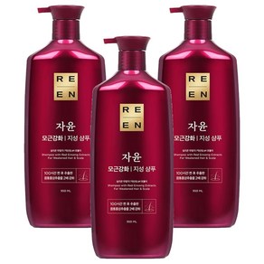 리엔 자윤 모근강화 지성 샴푸, 950ml, 3개
