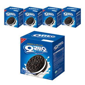 오레오 화이트 크림 초콜릿 샌드위치 쿠키, 1kg, 5개