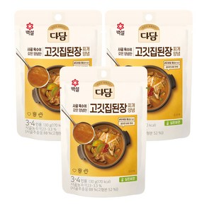 다담 고깃집 된장찌개 양념, 130g, 3개
