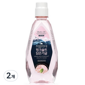 히말라야핑크솔트 담은 가글 아이스 카밍 민트 구강청결제, 760ml, 2개