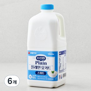 서울우유 더 진한 스위트 플레인 요거트, 1.8L, 6개