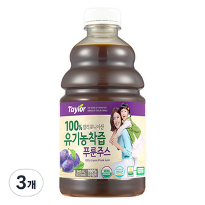 테일러팜스 유기농 착즙 푸룬주스, 946ml, 3개