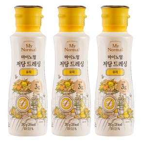 마이노멀 저당 드레싱 유자, 280g, 3개