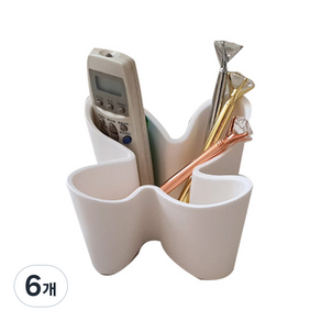 리모콘 정리함, 화이트, 6개