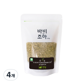 바비조아 유기농 라이트그린 라이스 연잎쌀, 500g, 4개