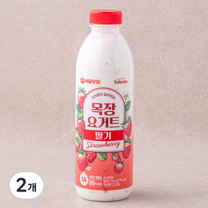 서울우유 신선함이 살아있는 목장요거트 딸기, 750ml, 1개입, 2개