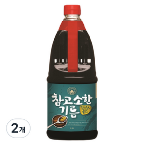 덕화 참고소한기름, 1.8L, 2개