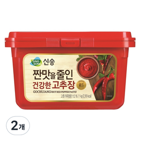 신송식품 짠맛을줄인 건강한 고추장, 1kg, 2개