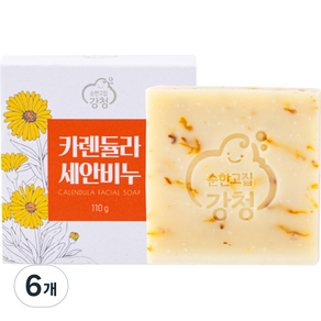 강청 카렌듈라 올인원 비누, 110g, 6개