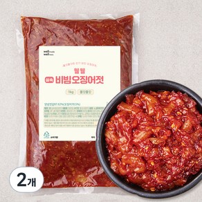 웰웰 실속 비빔 오징어젓, 1kg, 2개