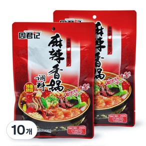 주군기 마라샹궈 소스, 200g, 10개