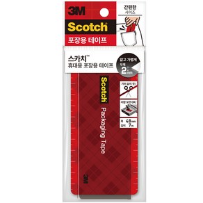 스카치 휴대용 포장용 박스 테이프 48mm x 7m, 투명, 1개