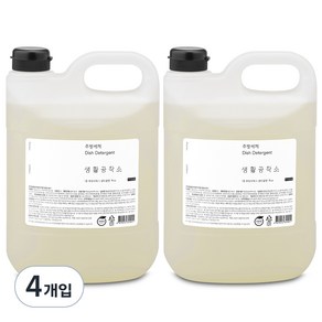 생활공작소 주방세제 쌀뜨물향, 4L, 4개