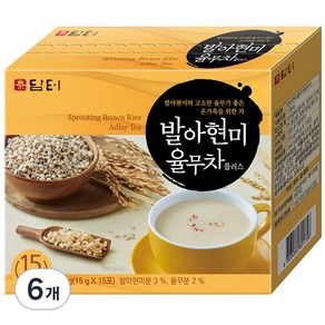 담터 발아 현미 율무차 플러스, 15g, 15개입, 6개