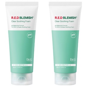 닥터지 약산성 레드 블레미쉬 클리어 수딩 폼, 200ml, 2개