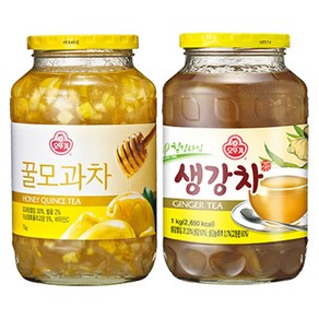 오뚜기 꿀모과차 1kg + 생강차 1kg, 1세트