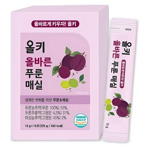 올키 올바른 푸룬매실 베리맛, 15g, 15개