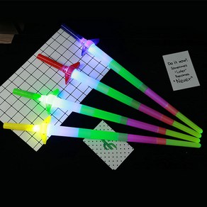 아가플러스 LED 삼단 접이식 야광봉, 4개입, 1세트