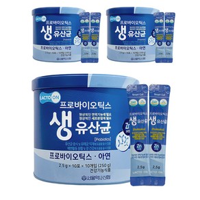 락토온 프로바이오틱스 생유산균, 250g, 3개