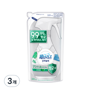 페브리즈 항균 플러스 섬유탈취제 산뜻한향 리필