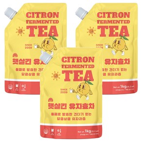 햇살긴 유자효차, 1kg, 3개, 1개입