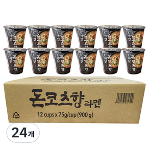 돈코츠향 라멘 소컵 라면 75g, 24개