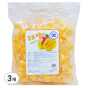 애플망고맛 큐브젤리, 1kg, 3개