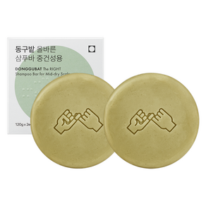 동구밭 올바른 샴푸바 중건성용, 120g, 2개