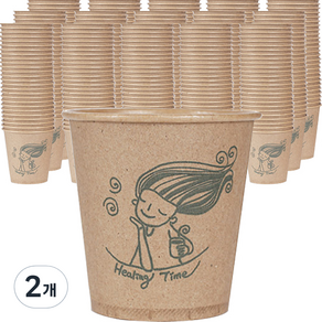 힐링타임 ECO 크라프트 종이컵 184ml, 400개입, 2개