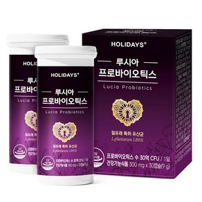 홀리데이즈 루시아 프로바이오틱스 질유래 유산균, 30정, 2개