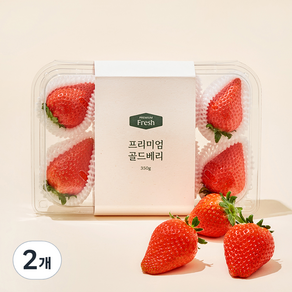 프리미엄 골드베리 딸기 6~9과, 350g, 2개