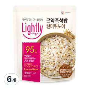 라이틀리 곤약즉석밥 현미퀴노아, 150g, 6개